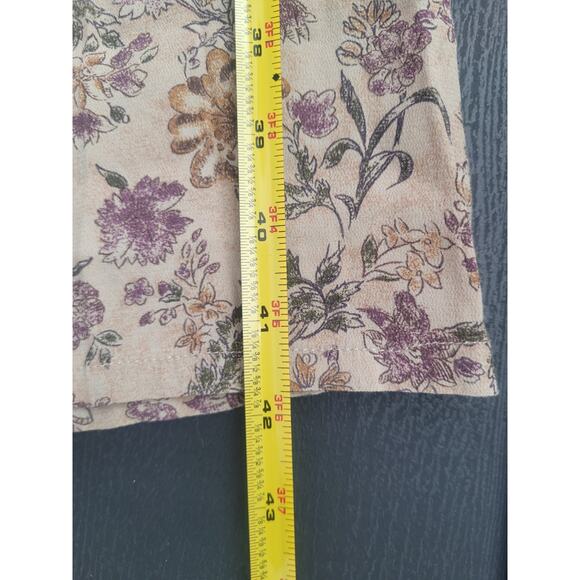 Vintage Gap Floral Button Down Shirt Dress Size S Beige Cottagecore Prairie - Picture 9 of 9